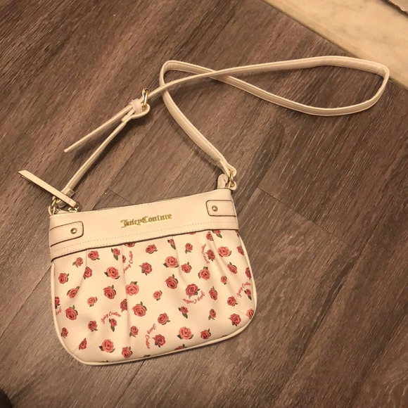 Juicy Couture White Ditsy Rose Purse W/ Matching Wallet - Picture 4 of 15